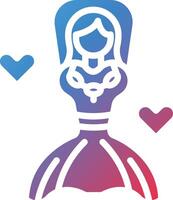 Bride Glyph Gradient Icon vector