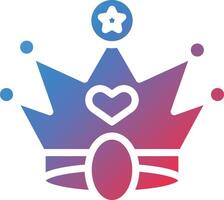 Crown Glyph Gradient Icon vector