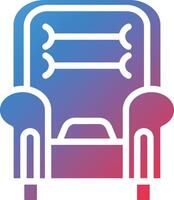 Armchair Glyph Gradient Icon vector