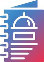 Menu Glyph Gradient Icon vector