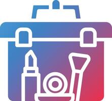 Makeup Box Glyph Gradient Icon vector