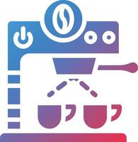Coffee Machine Glyph Gradient Icon vector