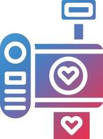 Camera Glyph Gradient Icon vector