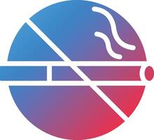 No Smoking Glyph Gradient Icon vector