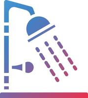 Shower Glyph Gradient Icon vector