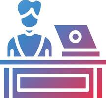 Reception Glyph Gradient Icon vector