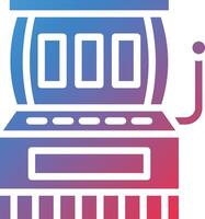 Slot Machine Glyph Gradient Icon vector