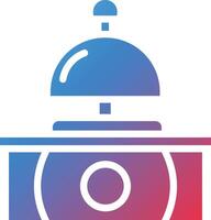 Reception Bell Glyph Gradient Icon vector