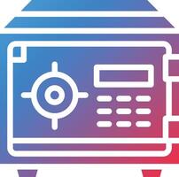 Safebox Glyph Gradient Icon vector