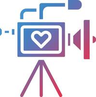 Camera Glyph Gradient Icon vector