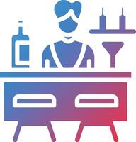 Bar Counter Glyph Gradient Icon vector