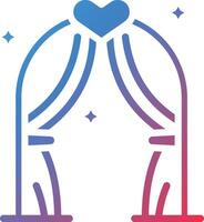 Wedding Arch Glyph Gradient Icon vector