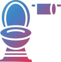 Toilet Glyph Gradient Icon vector