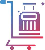 Trolley Glyph Gradient Icon vector