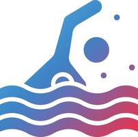 Swimming Glyph Gradient Icon vector