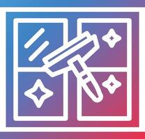 Clean Window Glyph Gradient Icon vector
