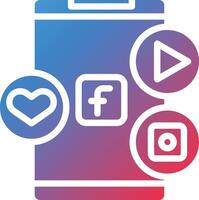 Social Media Glyph Gradient Icon vector