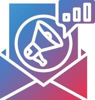 Email Marketing Glyph Gradient Icon vector