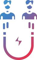User Engagement Glyph Gradient Icon vector