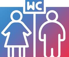 Wc Glyph Gradient Icon vector