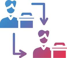 B2B Marketing Glyph Gradient Icon vector