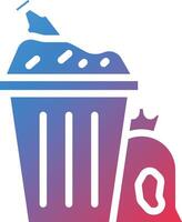 Garbage Glyph Gradient Icon vector