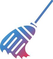 Broom Glyph Gradient Icon vector