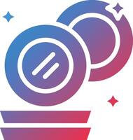 Clean Dishes Glyph Gradient Icon vector