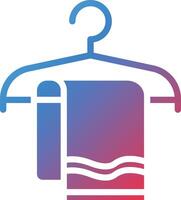 Towel Hanger Glyph Gradient Icon vector