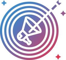 Targeted Marketing Glyph Gradient Icon vector