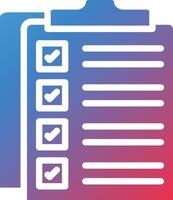 Task Glyph Gradient Icon vector