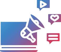 Ads Campaign Glyph Gradient Icon vector