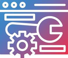 Web Optimization Glyph Gradient Icon vector