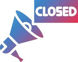 Closed Glyph Gradient Icon vector