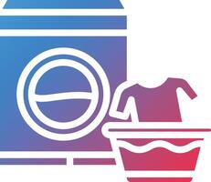 Laundry Glyph Gradient Icon vector