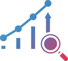 Data Analytics Glyph Gradient Icon vector