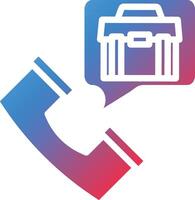 Calling Glyph Gradient Icon vector