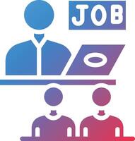Interviewer Glyph Gradient Icon vector