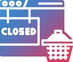 Closed Glyph Gradient Icon vector