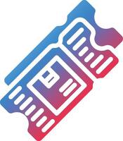 Ticketing Glyph Gradient Icon vector