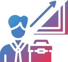 Career Glyph Gradient Icon vector