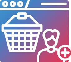 Sign Up Glyph Gradient Icon vector