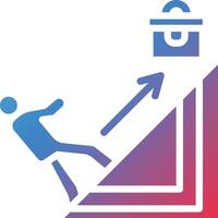 Struggle Glyph Gradient Icon vector