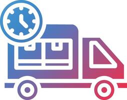 Express Shipping Glyph Gradient Icon vector
