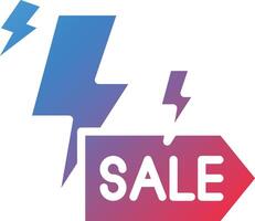 Flash Sale Glyph Gradient Icon vector