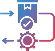 Order Processed Glyph Gradient Icon vector