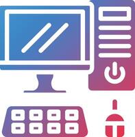 Computer Glyph Gradient Icon vector