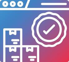 Satisfaction Guaranteed Glyph Gradient Icon vector