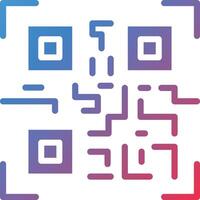 Scan QR Code Glyph Gradient Icon vector