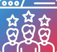 Customer Review Glyph Gradient Icon vector